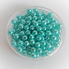 Korálky - plastové korálky Glance 4mm 10gramov (Modrá) - 14355357_