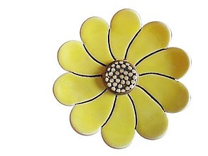 Dekorácie - Margaréta na zavesenie 9,7cm (Žltý kvet) - 14355151_