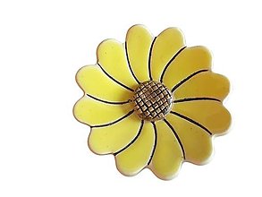 Dekorácie - Margaréta na zavesenie 5cm (Žltý kvet) - 14355565_