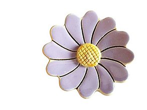 Dekorácie - Margaréta na zavesenie 5cm (Fialový kvet) - 14355570_