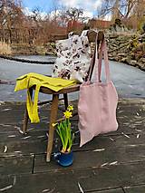 Nákupné tašky - Ľanová taška Pink Kiss - 14356537_