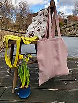 Nákupné tašky - Ľanová taška Pink Kiss - 14356541_