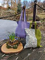 Nákupné tašky - Ľanová taška Lavender - 14356591_