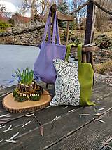 Nákupné tašky - Ľanová taška Lavender - 14356593_