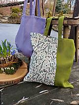 Nákupné tašky - Ľanová taška Lavender - 14356594_