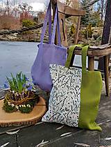 Nákupné tašky - Ľanová taška Lavender - 14356595_
