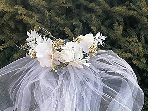 Ozdoby do vlasov - Polvenček kvetinový svadba - 14356500_