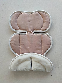 Detský textil - VLNIENKA podložka do autosedačky vajíčko 0/13 kg 100% Merino top Super wash 100% ľan powder pink - 14360085_