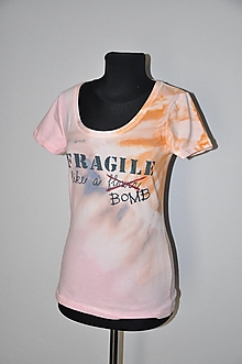 Topy, tričká, tielka - Batikované tričko "bombové" - 14358447_