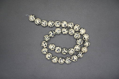 Minerály - Jaspis dalmatinec III 4-6-8-10-12 (32ks (12mm)) - 14360631_