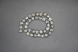 Minerály - Jaspis "s čiernymi škvrnami" 4-6-8-10-12 (38ks (10mm)) - 14360408_