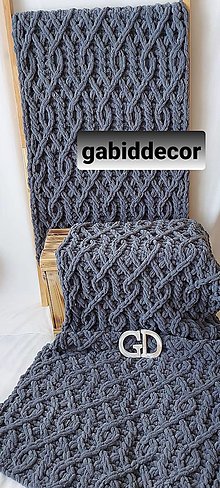 Úžitkový textil - Jemnučká a ľahká deka z priadze alize puffy - šedá  (Deka, rozmer cca (160x 75) cm, tmavošedá) - 14360602_