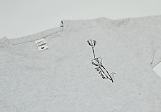Topy, tričká, tielka - Sivé tričko „LOVED“ - 14358582_