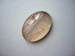 Minerály - Skleněný kabošon - 25 mm, č.27f - 14360389_