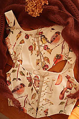 Topy, tričká, tielka - Akvarelový, ľanový korzet I. - 14363114_