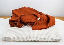 Detský textil - Prikrývka z ľanového piké, dizajnový kúsok - 14361523_