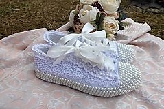 Ponožky, pančuchy, obuv - svadobné tenisky -LUXus - 14362450_