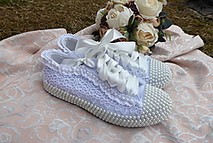 Ponožky, pančuchy, obuv - svadobné tenisky -LUXus - 14362451_