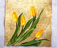 Papier - Servítka, tulipány - 14361780_