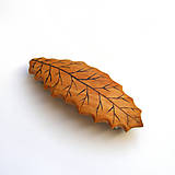 Drevená spona do vlasov - jelšový list