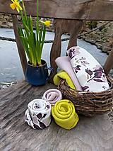 Úžitkový textil - Ľanový obrúsok Hello Spring - 14363600_
