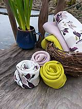 Úžitkový textil - Ľanový obrúsok Hello Spring - 14363601_