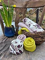 Úžitkový textil - Ľanový obrúsok Hello Spring - 14363602_