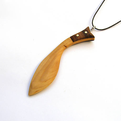 Pánske šperky - Drevený prívesok - kukri - 14364919_
