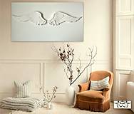 Obrazy - Obraz s 3D krídlami "Strážny anjel domu" - 14367401_