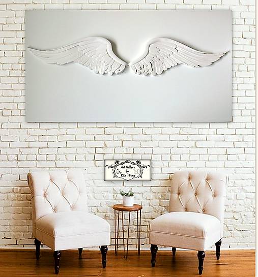Obraz s 3D krídlami "Strážny anjel domu"
