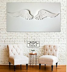Obrazy - Obraz s 3D krídlami "Strážny anjel domu" - 14367402_