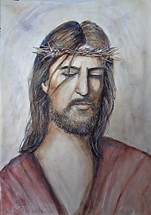 Obrazy - p.Ježiš... (akvarel) - 14370852_
