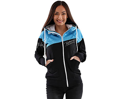 Mikiny - Dámska softshell bundomikina s kapucňou na zips Barrs Double Soft Script Blue/Black - 14371346_