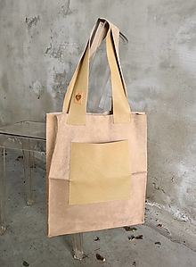 Veľké tašky - PIESOK kožená veľká taška - 14371073_