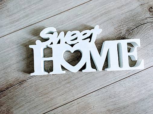 Dekorácie - Nápis HOME SWEET HOME (Ľanový olej) - 14369701_