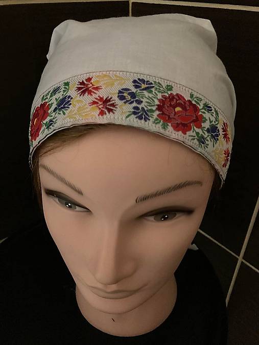 Iné doplnky - čepiec s krojovkou (Pestrofarebná) - 14371437_