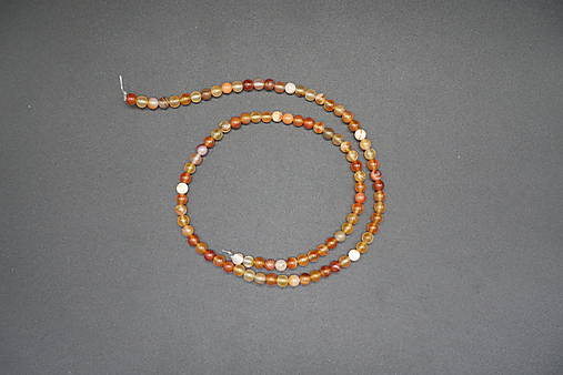 Minerály - Karneol III. 4-6-8-10-12 (95ks (4mm)) - 14372543_