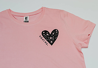 Topy, tričká, tielka - Ružové tričko „VZÁCNA“ - 14369739_