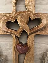 Dekorácie - Kríž ♥ SPOLU s LÁSKOU II. ♥ srdce - 14369779_