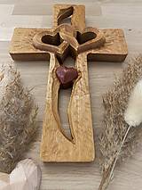 Dekorácie - Kríž ♥ SPOLU s LÁSKOU II. ♥ srdce - 14369781_