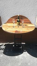 Nábytok - Sedacia súprava - drevený stôl a dve barové stoličky - 14372909_