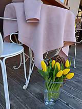 Úžitkový textil - Ľanový obrus Pink Kiss - 14371647_