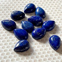 Minerály - Lapis Lazuli kabošon slza / 14x10 mm - 14376194_