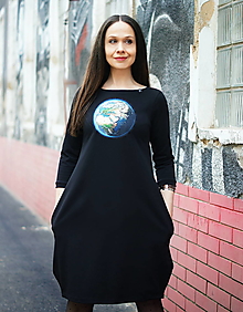 Šaty - šaty s kapsami "Planet Earth is blue.." No.1 - 14373176_