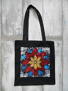 Nákupné tašky - látková nákupná taška - kvet - 14373018_
