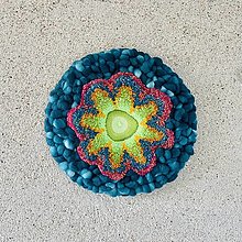 Dekorácie - Kruhová tapiséria “Jarná” - 14373927_