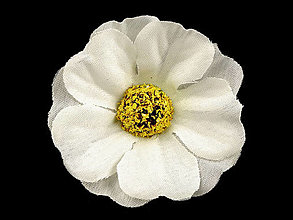 Polotovary - Umelý kvet čajová ruža Ø5 cm 5 ks (krémová) - 14375553_