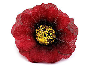 Polotovary - Umelý kvet čajová ruža Ø5 cm 5 ks (červená) - 14375568_