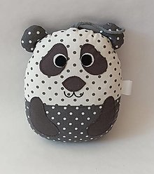 Hračky - #Medvedík - panda - vankúšik (Biela) - 14379856_