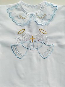 Detské oblečenie - Košieľka na krst - Anjel DUO modrý - 14377719_